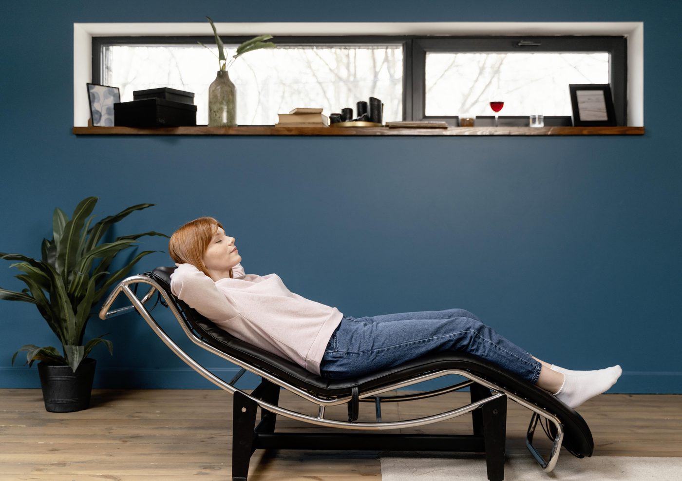 A patient resting comfortably during the monitoring period