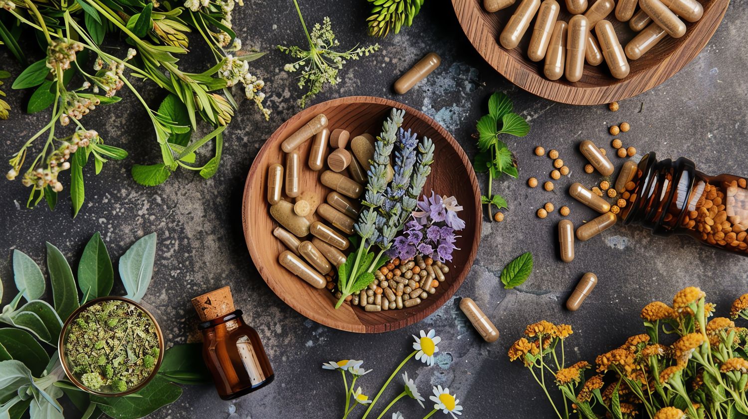 Herbal preparations, botanicals, and supplements used in naturopathic care