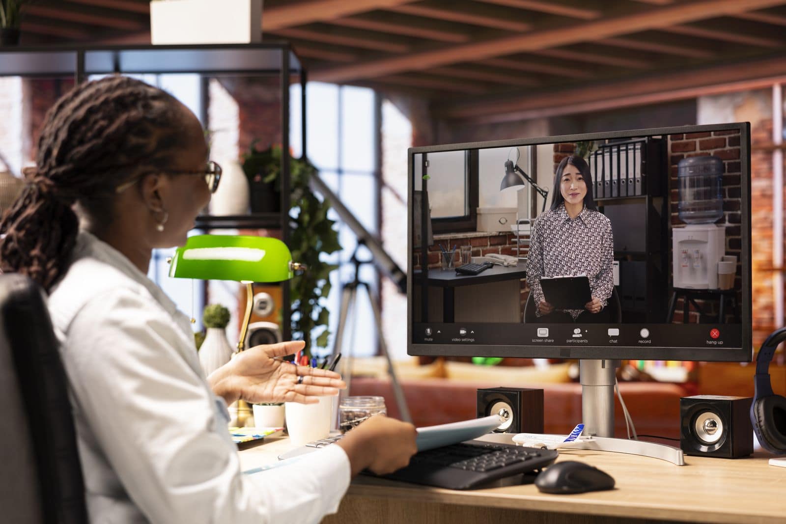 A patient meeting a CIP provider from home over secure video